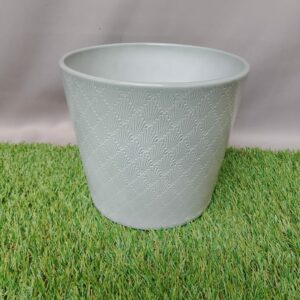 POT COVER CERAMIC LINA LIGHT GREEN LASUR CROWN 16.5 CM