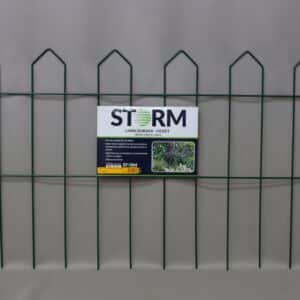 METAL LAWN PICKET BORDER GREEN 1M